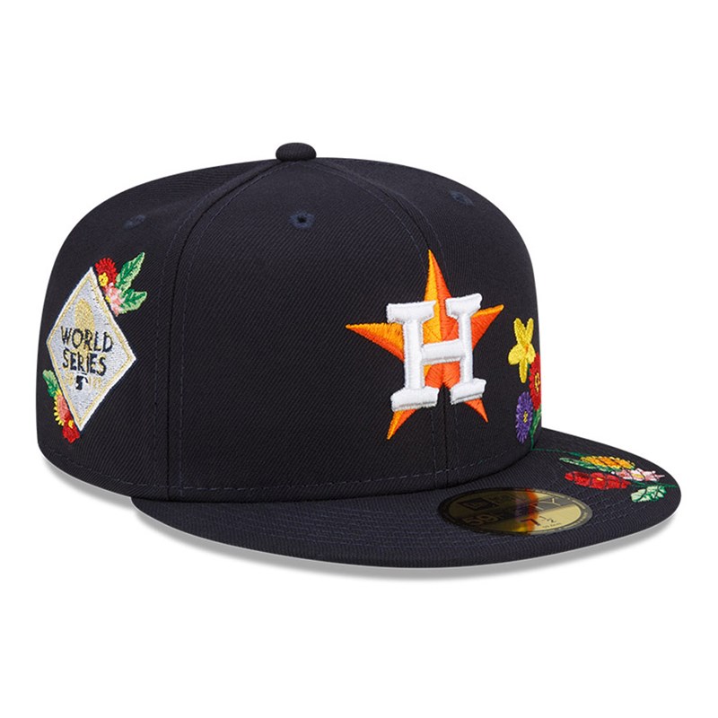 59fifty New Era Houston Astros Visor Bloom Fitted Gorras Azules | UG4938205