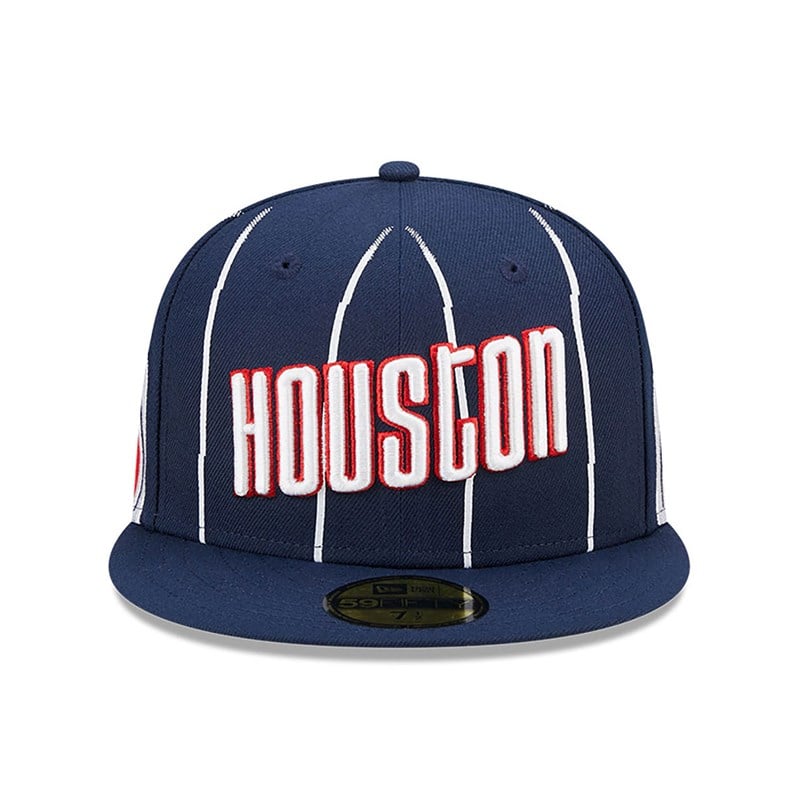 59fifty New Era Houston Rockets Authentics City Edition Fitted Gorras Azules | ZV7632850