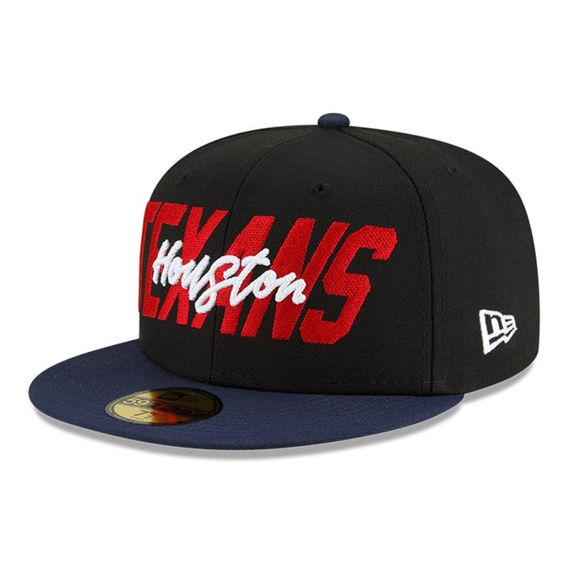 59fifty New Era Houston Texans NFL Draft Fitted Gorras Negros | ID4968537