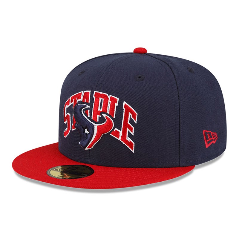 59fifty New Era Houston Texans X Staple Fitted Gorras Azules | ZU6572904