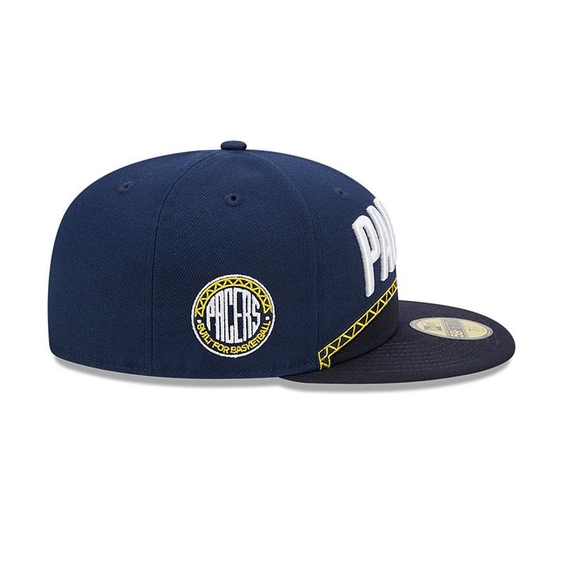 59fifty New Era Indiana Pacers Authentics City Edition Fitted Gorras Azules | ON4657182