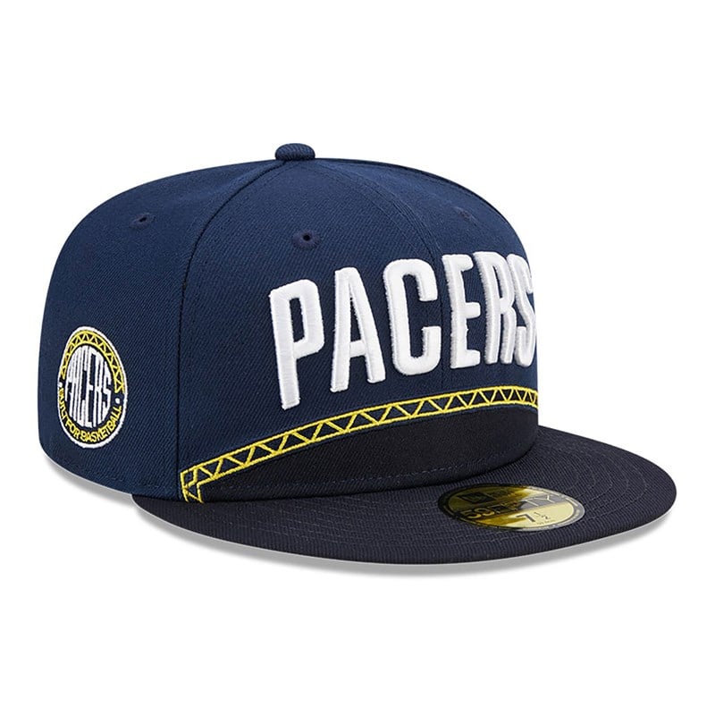 59fifty New Era Indiana Pacers Authentics City Edition Fitted Gorras Azules | ON4657182