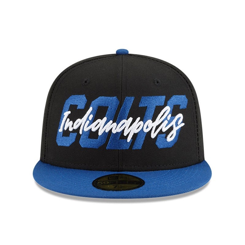 59fifty New Era Indianapolis Colts NFL Draft Fitted Gorras Negros | QK3789206