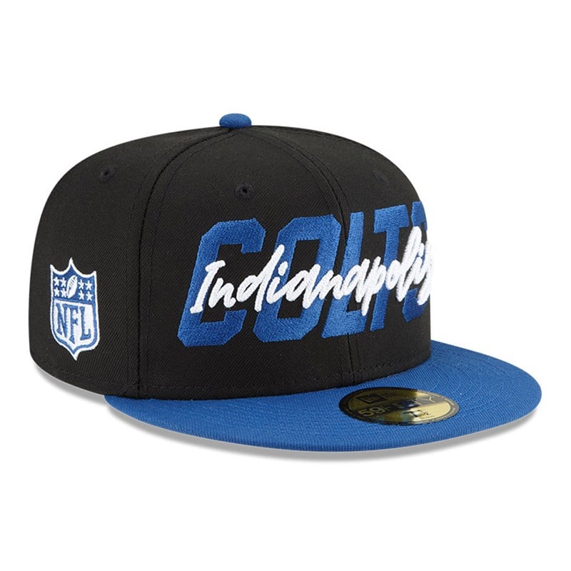 59fifty New Era Indianapolis Colts NFL Draft Fitted Gorras Negros | QK3789206