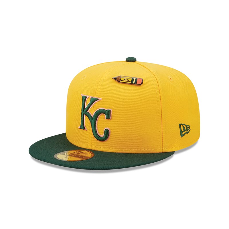 59fifty New Era Kansas City Royals Back To School Fitted Gorras Amarillos | ME2546078