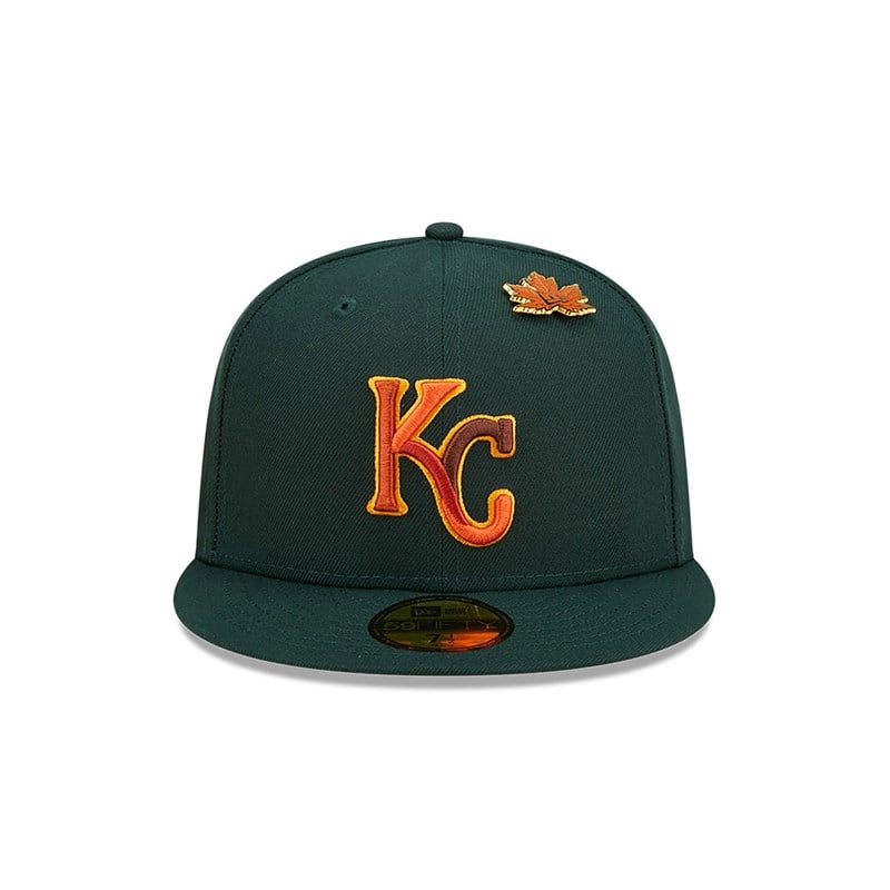 59fifty New Era Kansas City Royals Leafy Fitted Gorras Verdes | EB9038724