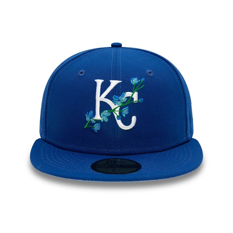 59fifty New Era Kansas City Royals Side Patch Bloom Fitted Gorras Azules | VO1302865