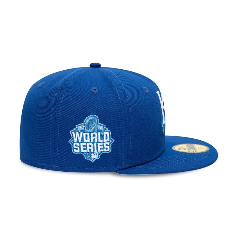 59fifty New Era Kansas City Royals Side Patch Bloom Fitted Gorras Azules | VO1302865