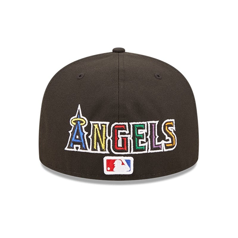 59fifty New Era La Angels MLB Prismatic Fitted Gorras Negros | JT6240938