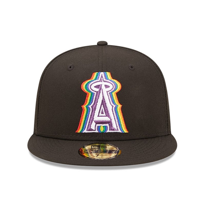 59fifty New Era La Angels MLB Prismatic Fitted Gorras Negros | JT6240938