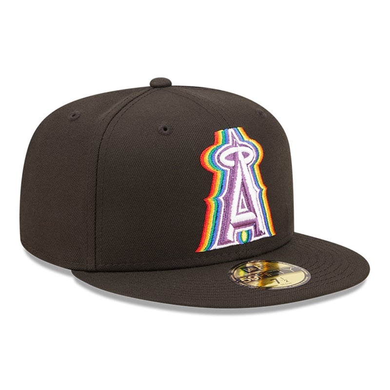 59fifty New Era La Angels MLB Prismatic Fitted Gorras Negros | JT6240938