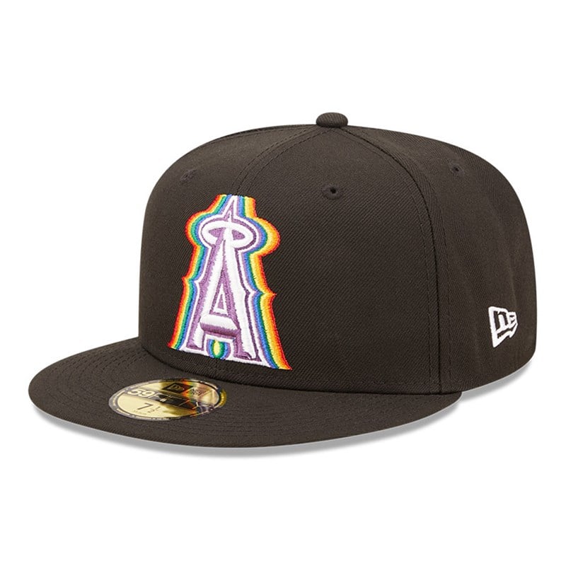 59fifty New Era La Angels MLB Prismatic Fitted Gorras Negros | JT6240938