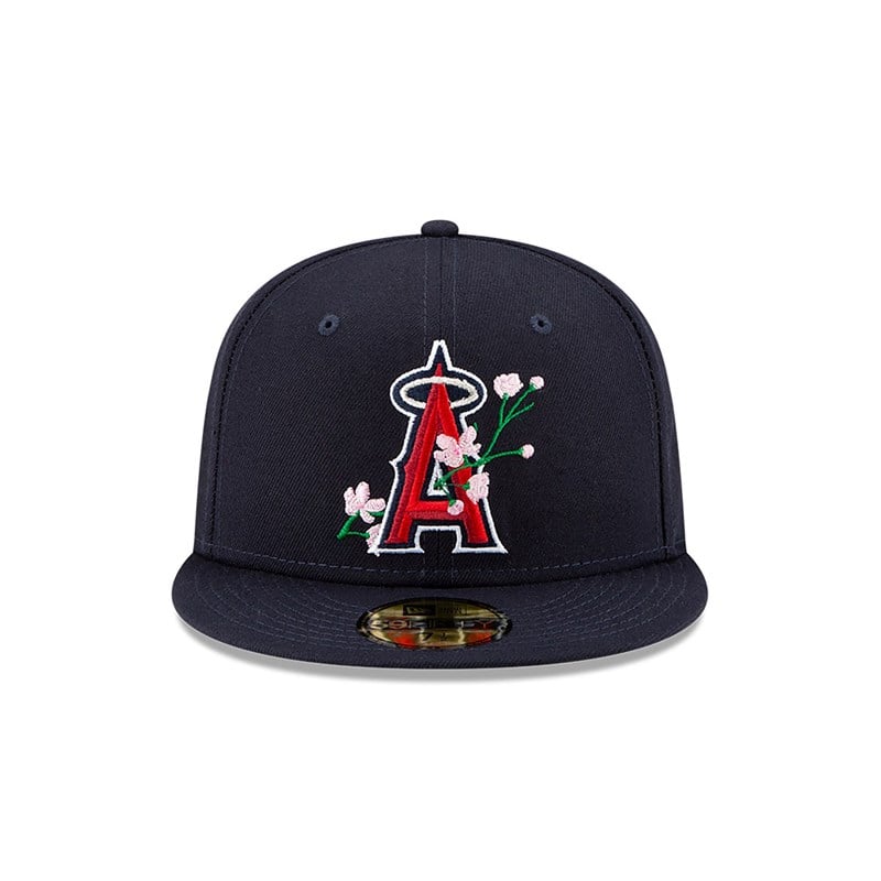 59fifty New Era La Angels Side Patch Bloom Fitted Gorras Azules | LQ2973081