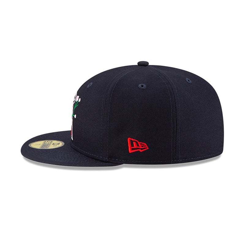 59fifty New Era La Angels Side Patch Bloom Fitted Gorras Azules | LQ2973081