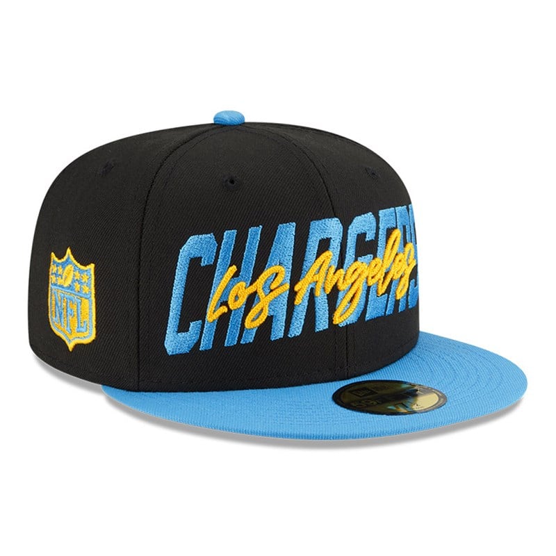 59fifty New Era La Chargers NFL Draft Fitted Gorras Negros | BY0746923