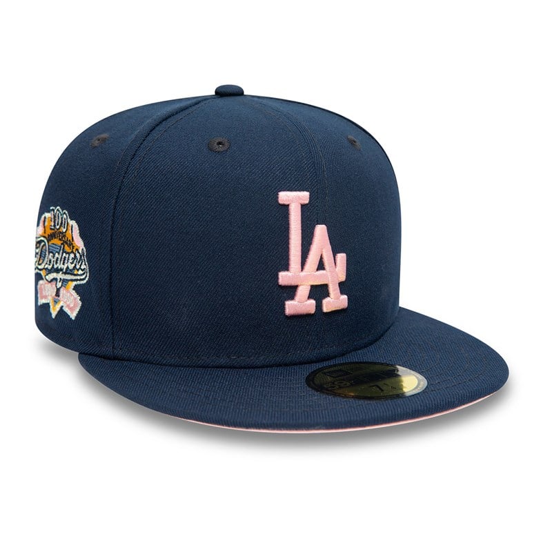 59fifty New Era La Dodgers 100th Anniversary Fitted Gorras Azules | LY9714806