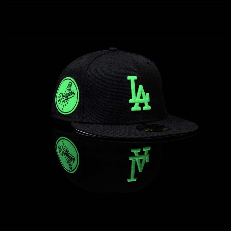 59fifty New Era La Dodgers Glow In The Fitted Gorras Negros | KU1296473