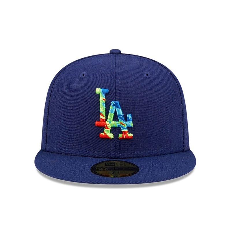 59fifty New Era La Dodgers Infrared Fitted Gorras Azules | NG9035742