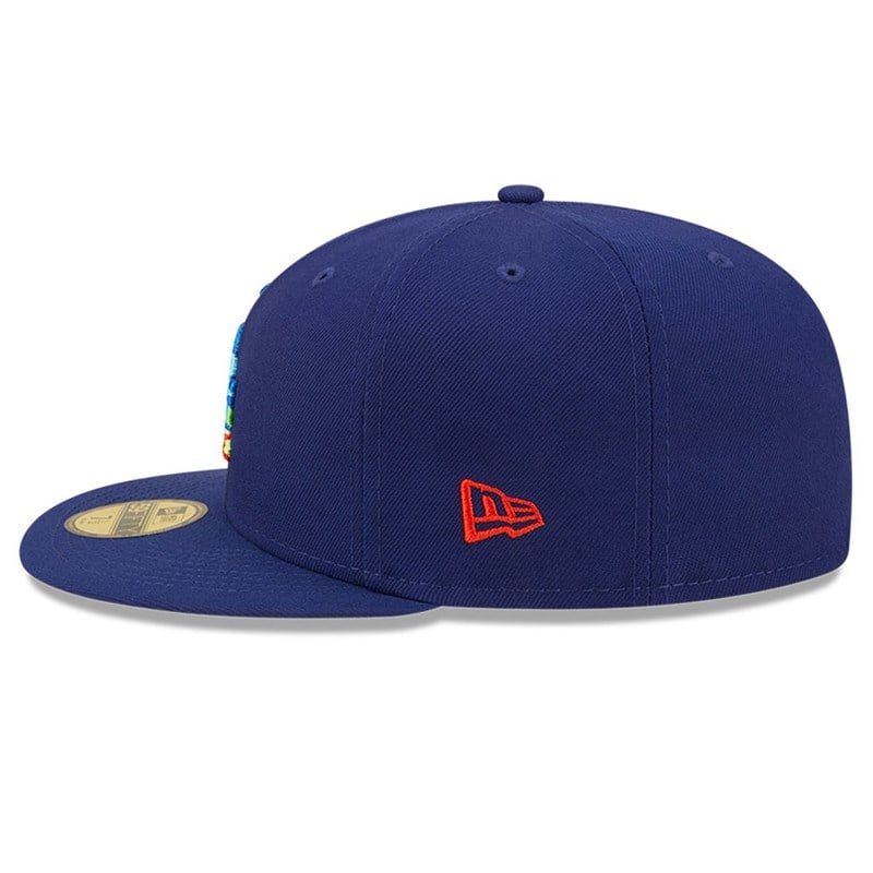 59fifty New Era La Dodgers Infrared Fitted Gorras Azules | NG9035742