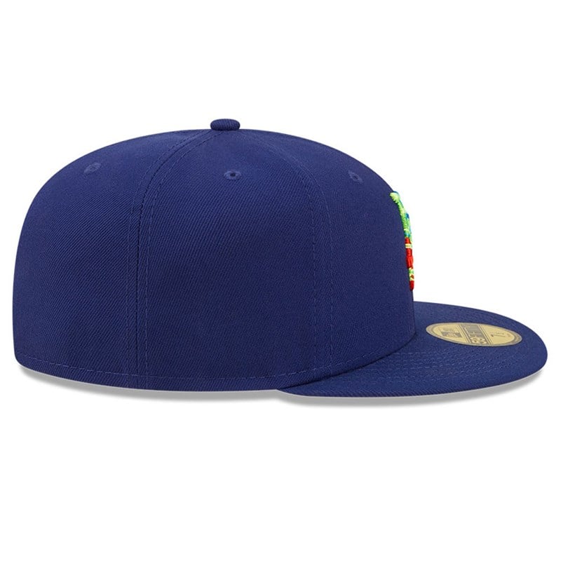 59fifty New Era La Dodgers Infrared Fitted Gorras Azules | NG9035742