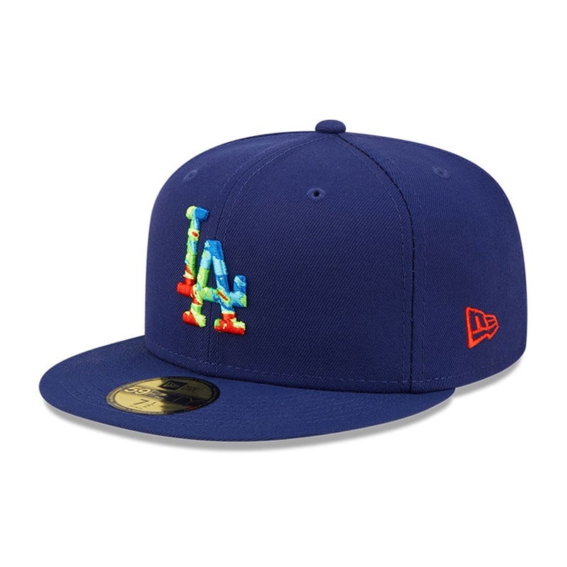 59fifty New Era La Dodgers Infrared Fitted Gorras Azules | NG9035742