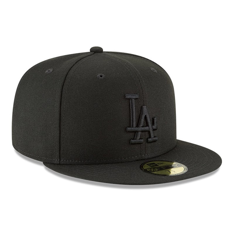 59fifty New Era La Dodgers MLB Basic Fitted Gorras Negros | PJ9673502