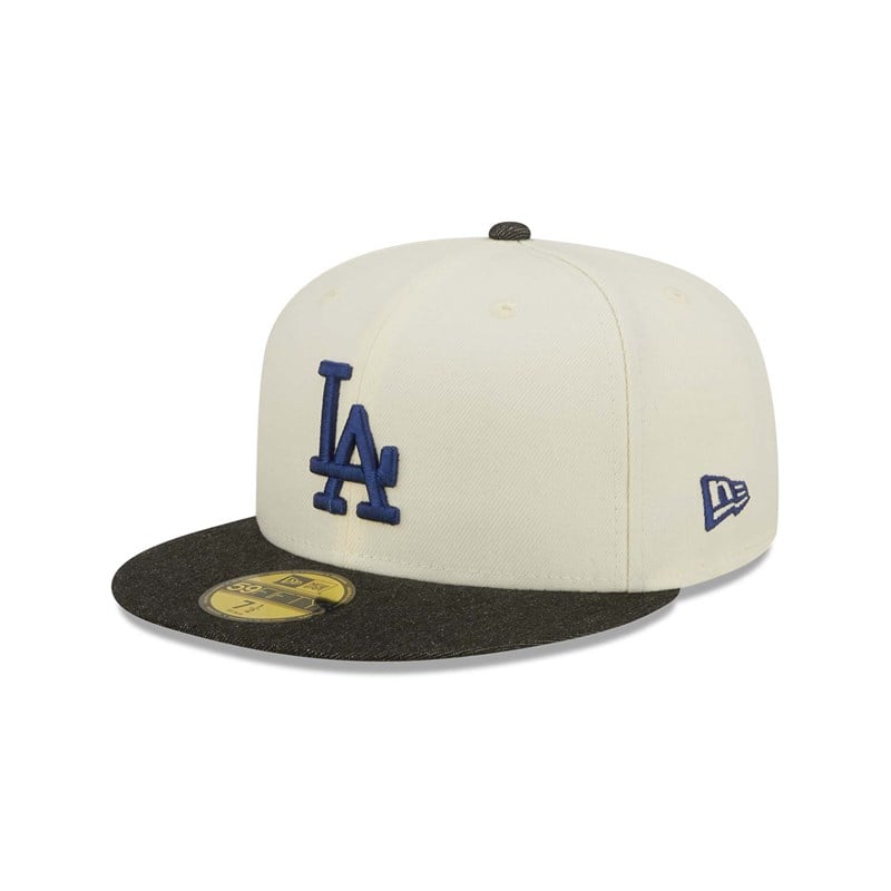 59fifty New Era La Dodgers MLB Chrome Fitted Gorras Blancos | LM9104756