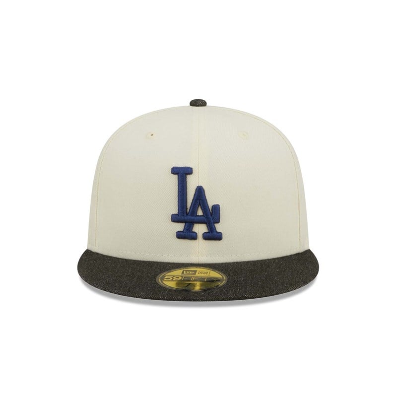 59fifty New Era La Dodgers MLB Chrome Fitted Gorras Blancos | LM9104756