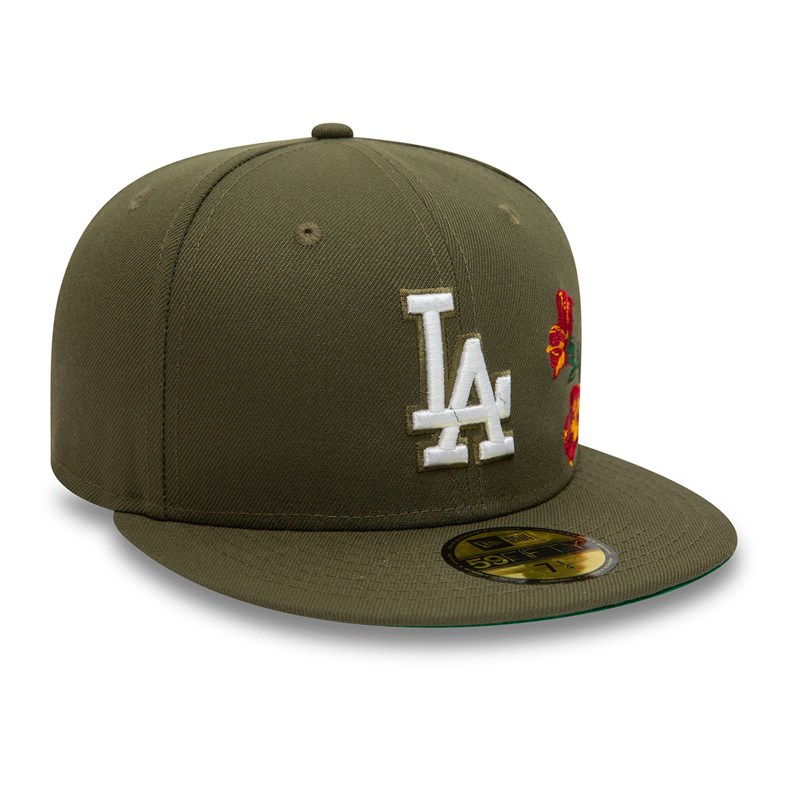 59fifty New Era La Dodgers MLB Floral Fitted Gorras Verdes | XE8756234