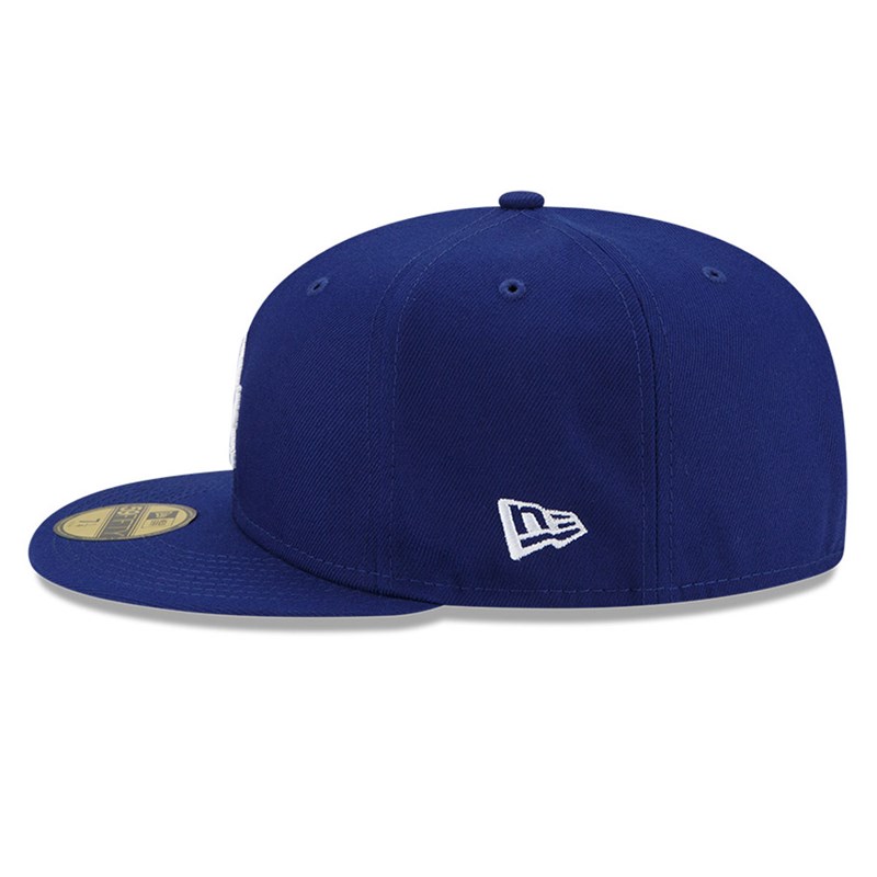 59fifty New Era La Dodgers MLB Side Split Fitted Gorras Azules | VE4781026