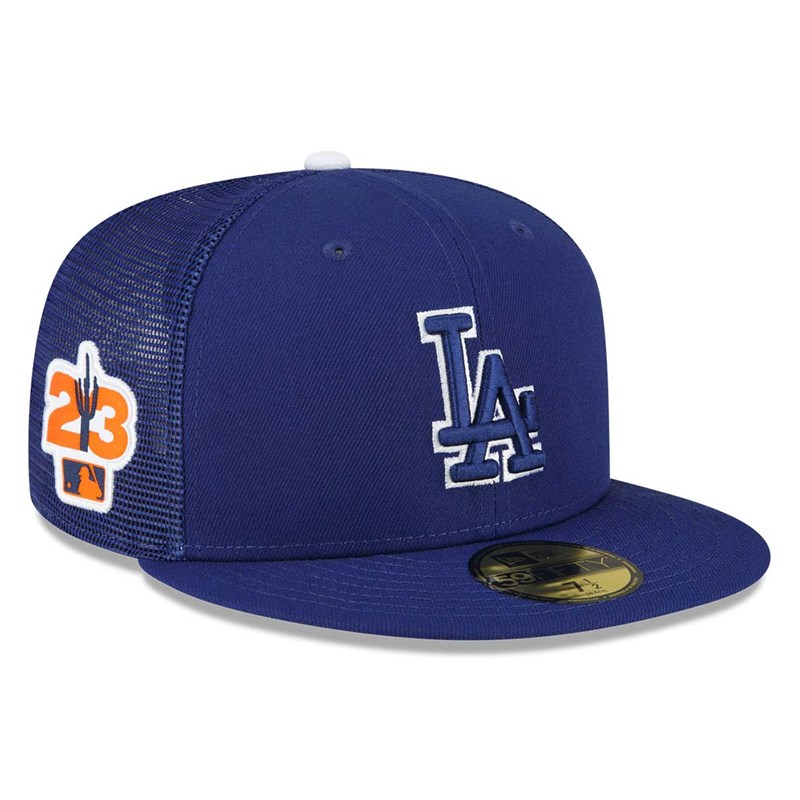 59fifty New Era La Dodgers MLB Spring Entrenamiento Fitted Gorras Azules | NB6287401