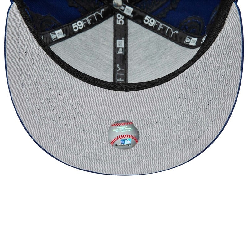 59fifty New Era La Dodgers MLB Swirl Fitted Gorras Azules | ZD4706581