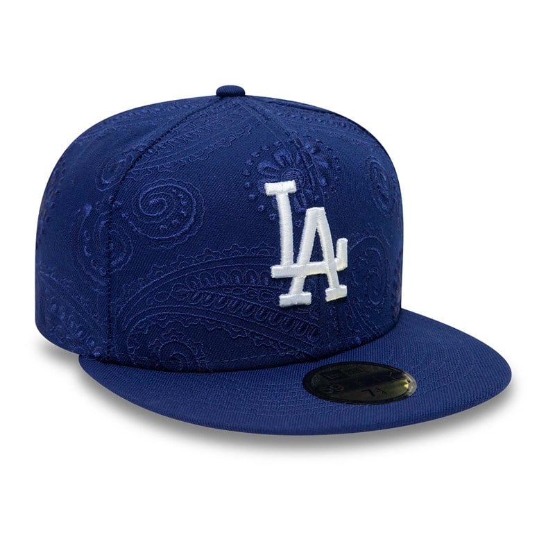 59fifty New Era La Dodgers MLB Swirl Fitted Gorras Azules | ZD4706581