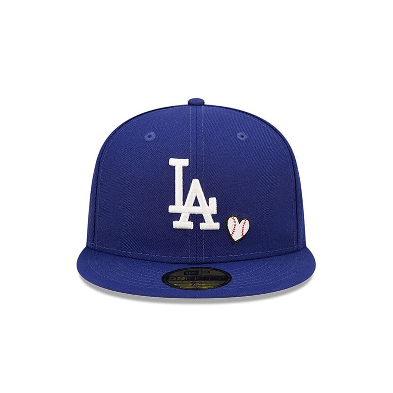 59fifty New Era La Dodgers MLB Team Heart Fitted Gorras Azules | TS1530472