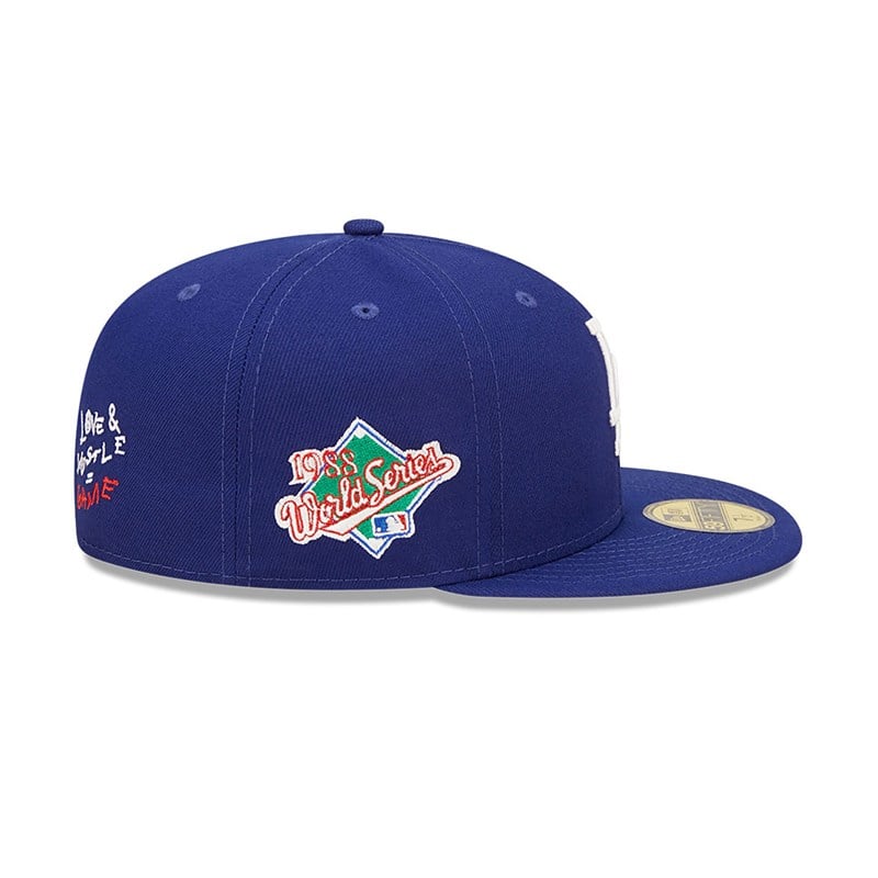 59fifty New Era La Dodgers MLB Team Heart Fitted Gorras Azules | TS1530472