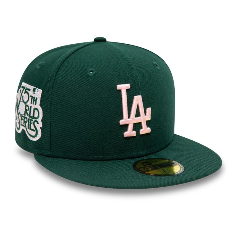 59fifty New Era La Dodgers MLB World Series Gorras Verdes | AO8027156