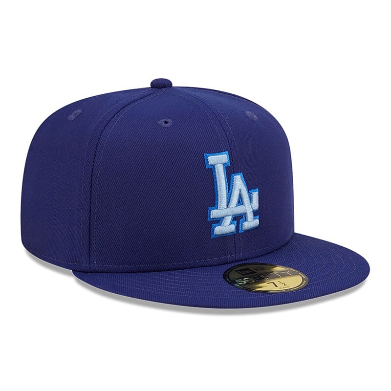 59fifty New Era La Dodgers Monocamo Fitted Gorras Azules | XB6425187