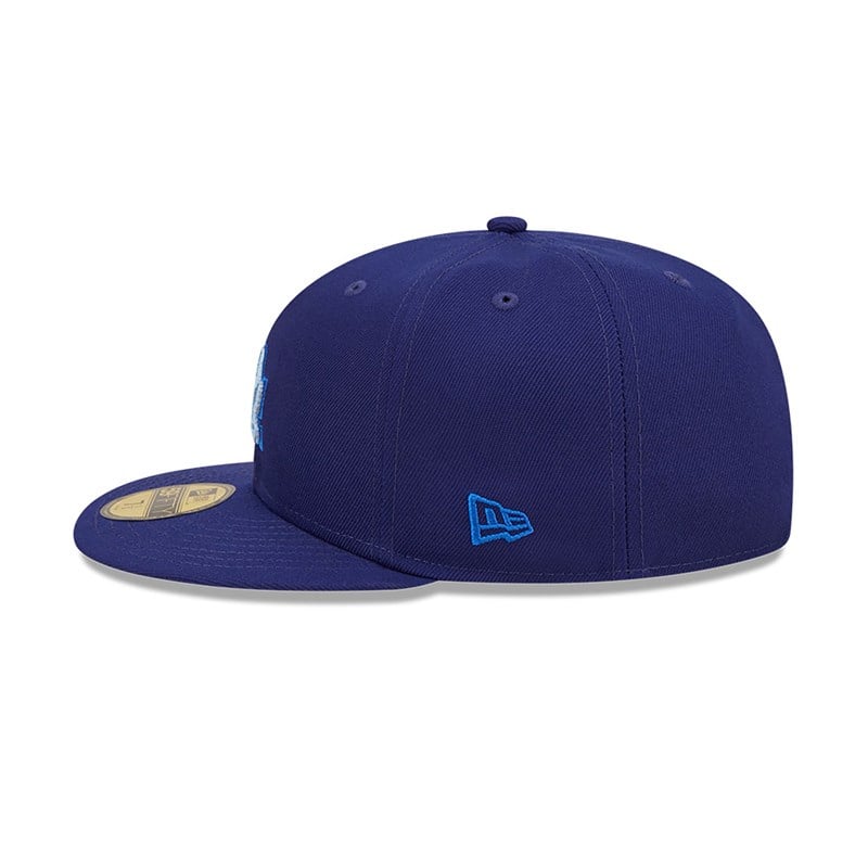 59fifty New Era La Dodgers Monocamo Fitted Gorras Azules | XB6425187