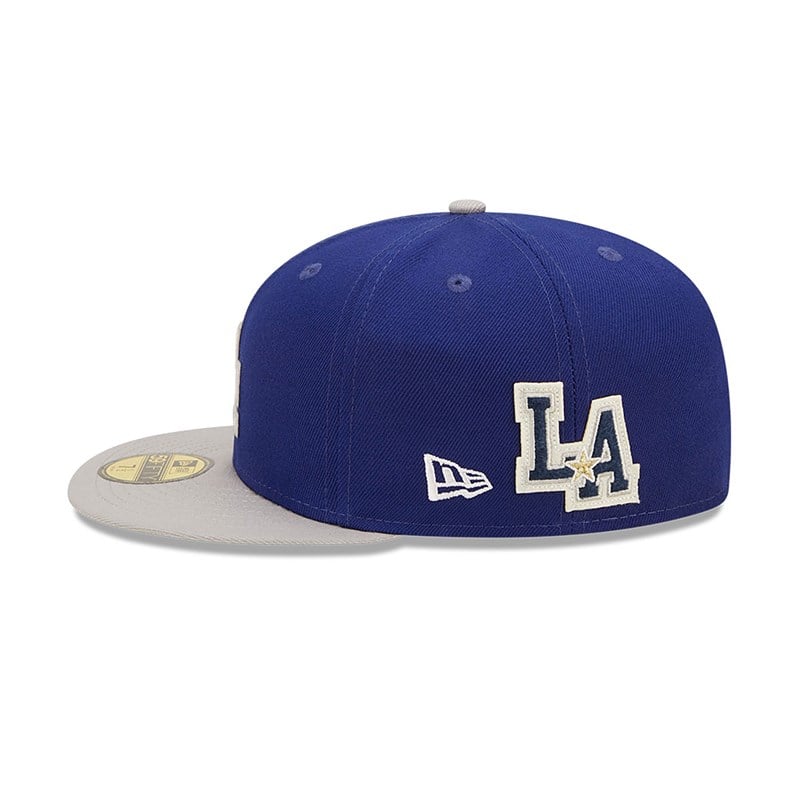 59fifty New Era La Dodgers Ne Letterman Fitted Gorras Azules | HI5490738