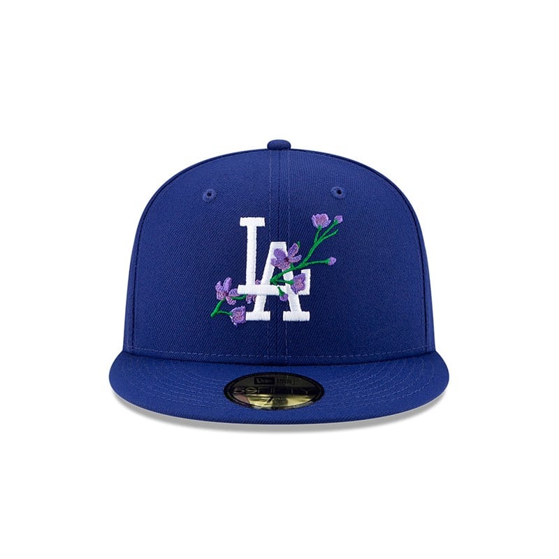 59fifty New Era La Dodgers Side Patch Bloom Fitted Gorras Azules | WY1704862