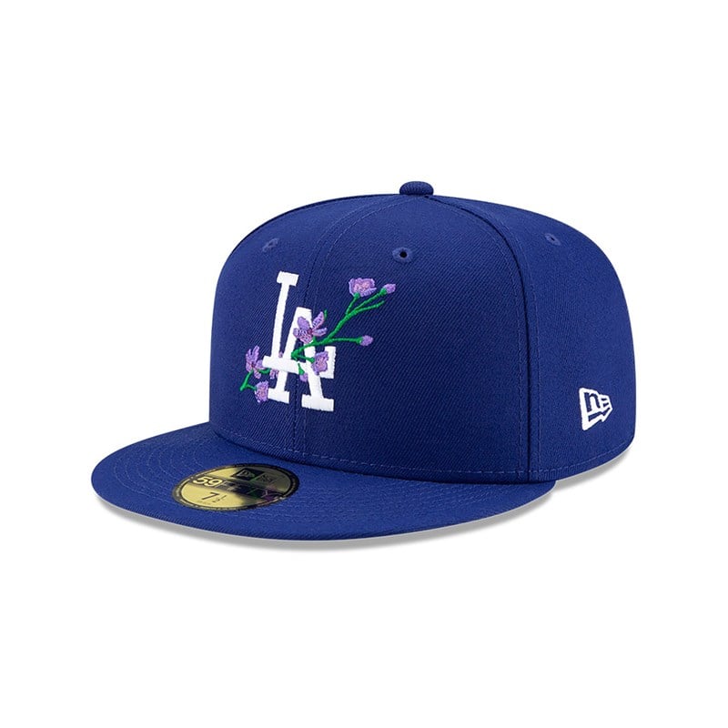 59fifty New Era La Dodgers Side Patch Bloom Fitted Gorras Azules | WY1704862