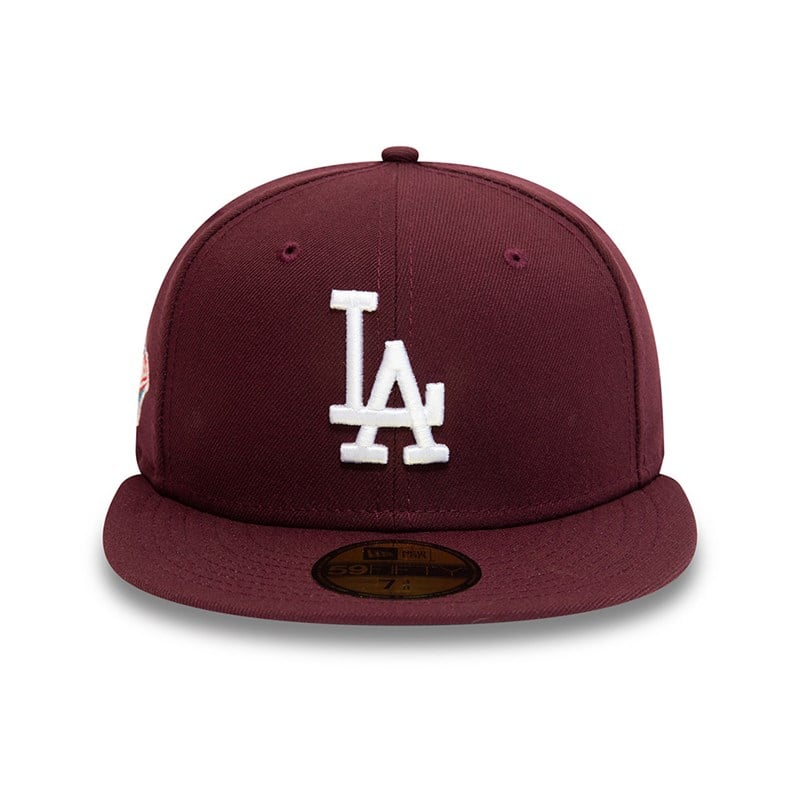 59fifty New Era La Dodgers Side Patch Fitted Gorras Rojos | DG5321876