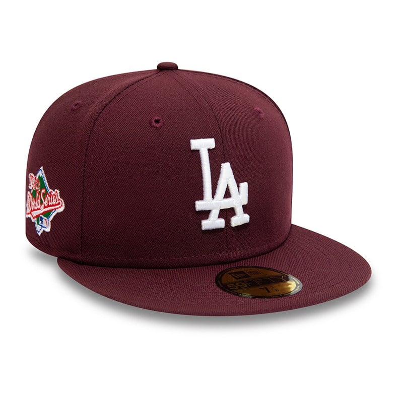 59fifty New Era La Dodgers Side Patch Fitted Gorras Rojos | DG5321876