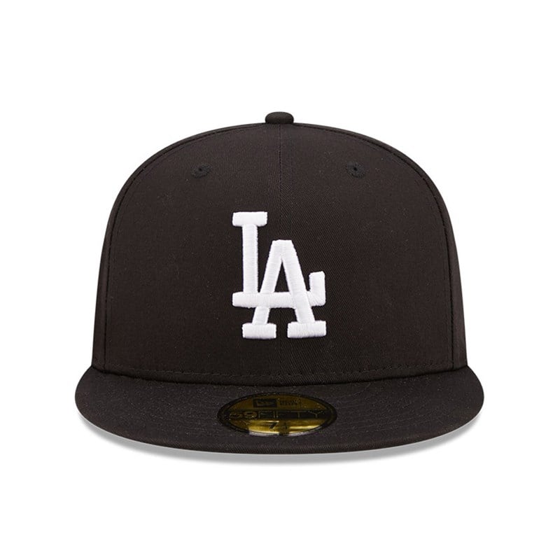 59fifty New Era La Dodgers Side Patch Fitted Gorras Negros | JR3047216