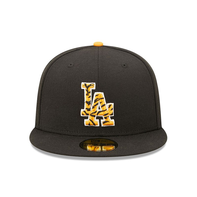 59fifty New Era La Dodgers Tiger Fill Fitted Gorras Negros | OZ3596042