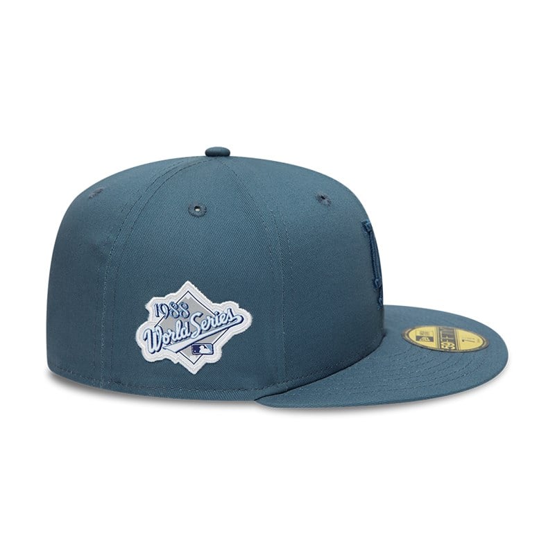 59fifty New Era La Dodgers World Series Tonal Fitted Gorras Azules | DC1536704