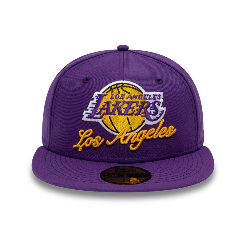 59fifty New Era La Lakers Dual Logo Fitted Gorras Morados | KD8031659