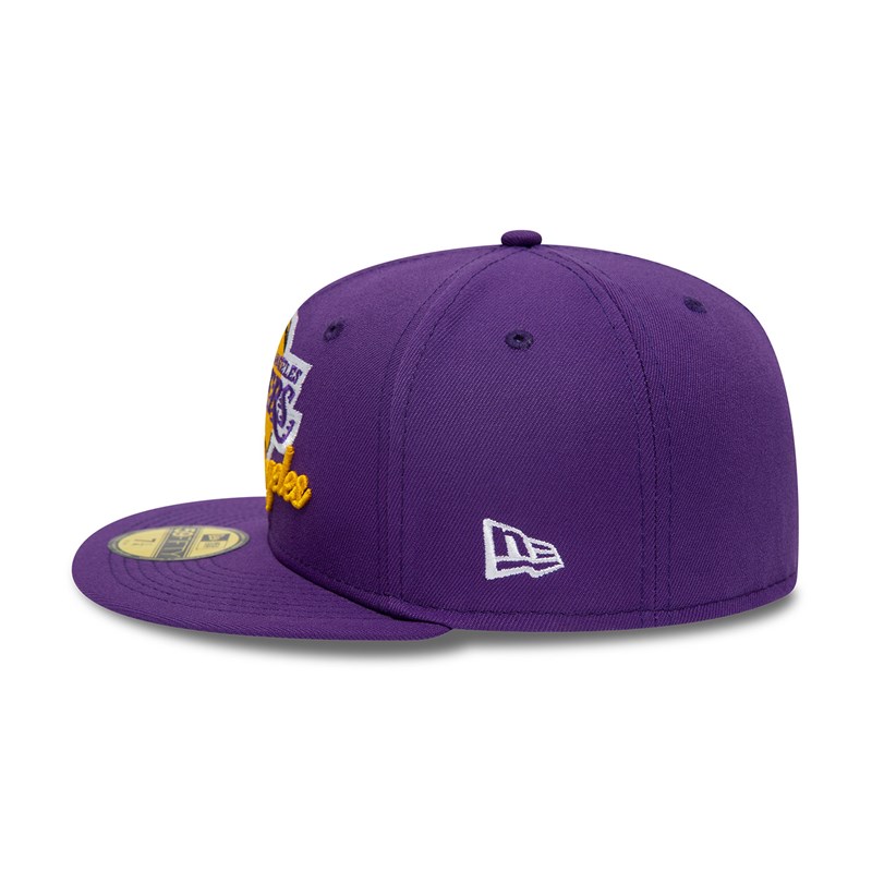 59fifty New Era La Lakers Dual Logo Fitted Gorras Morados | KD8031659