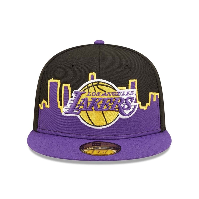 59fifty New Era La Lakers NBA Tip Off 2022 Fitted Gorras Negros | UI4605783