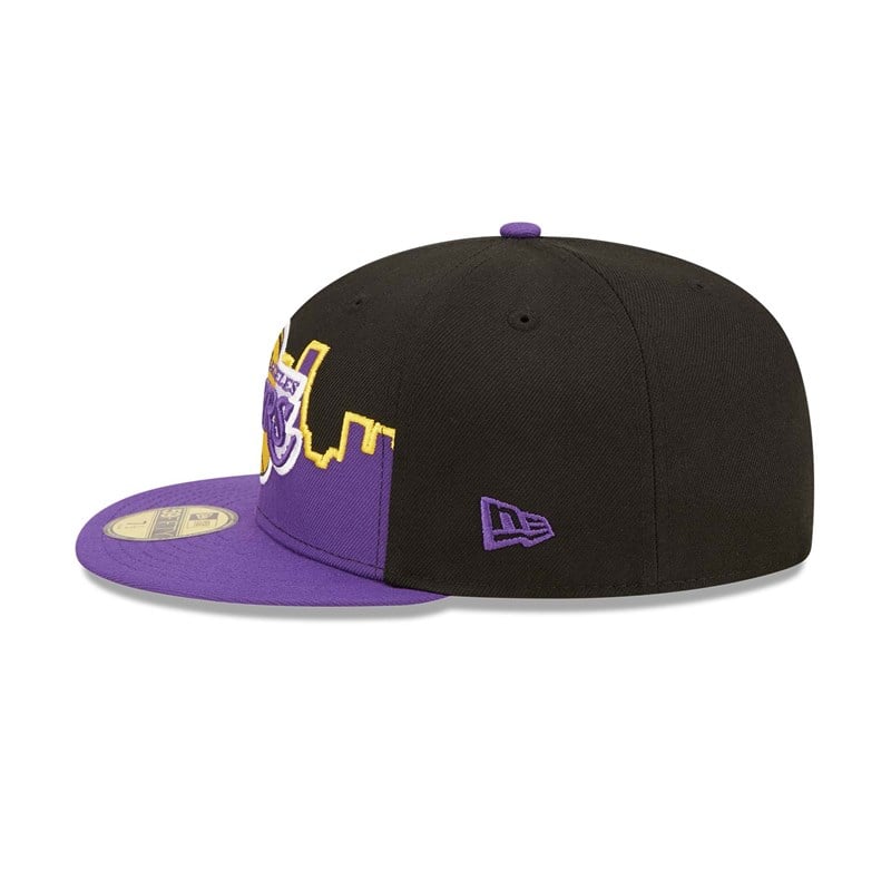 59fifty New Era La Lakers NBA Tip Off 2022 Fitted Gorras Negros | UI4605783